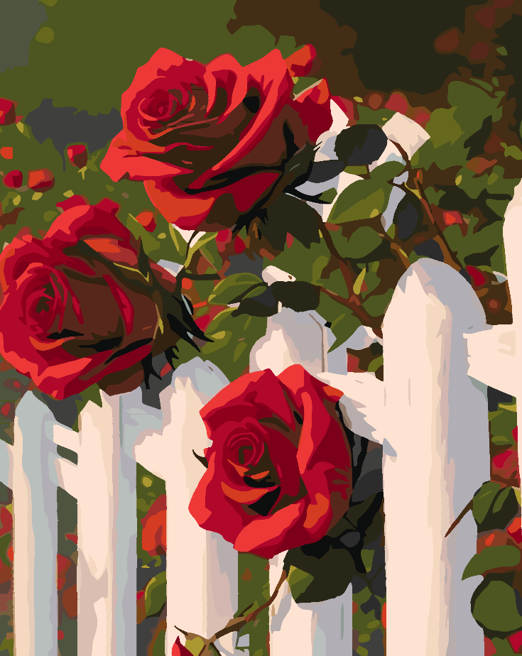 Peinture par numéros - Roses rouges 4707