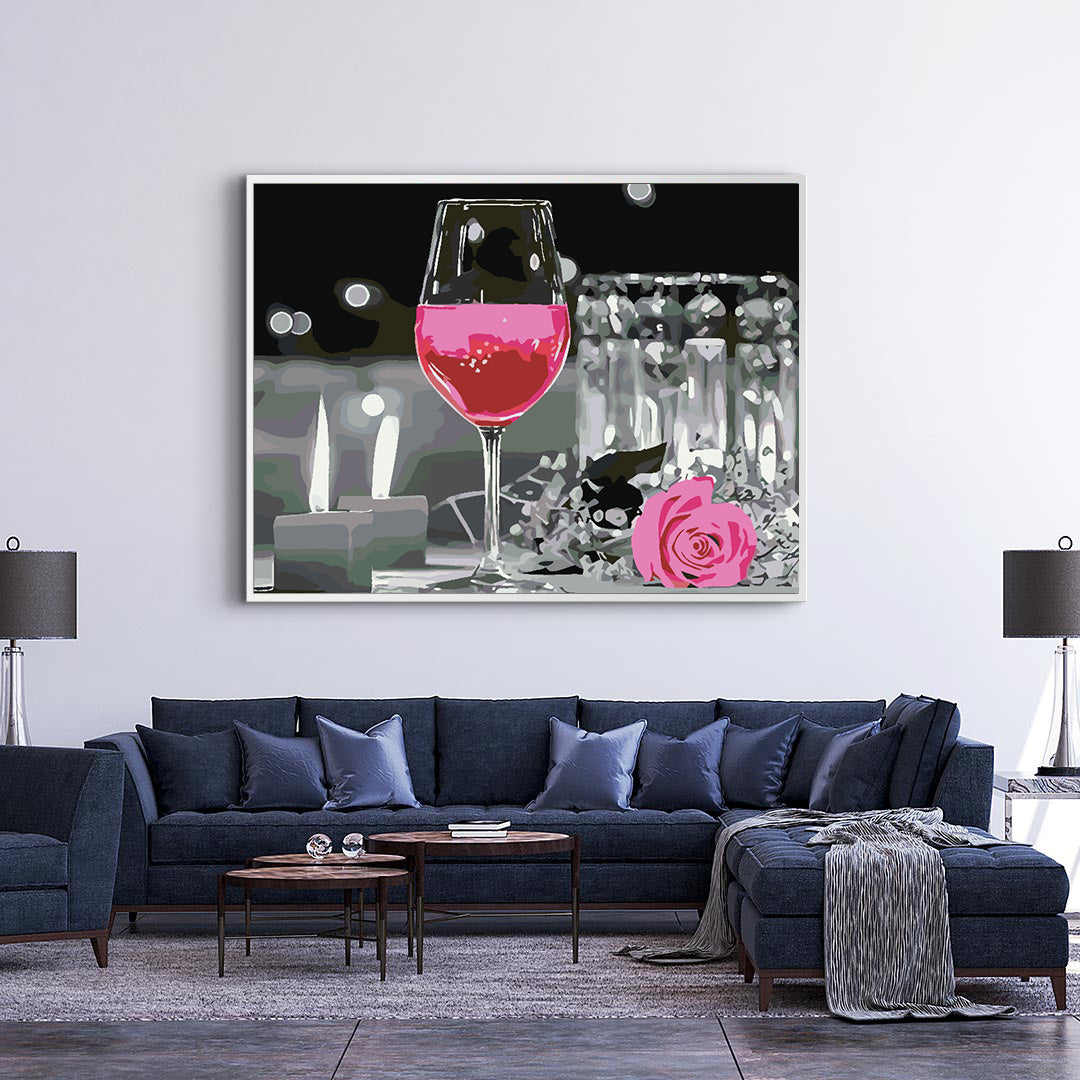 Peinture par numéros - Verre à champagne 4711