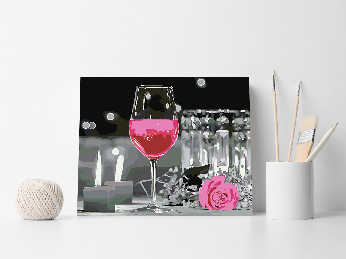 Peinture par numéros - Verre à champagne 4711