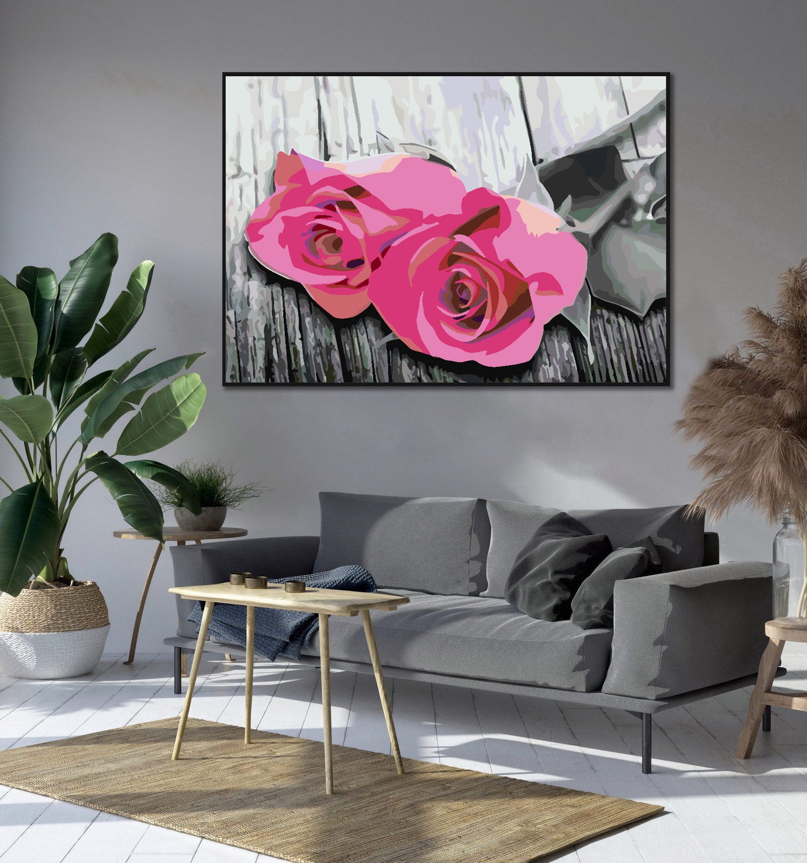Peinture par numéros - Roses roses 4714