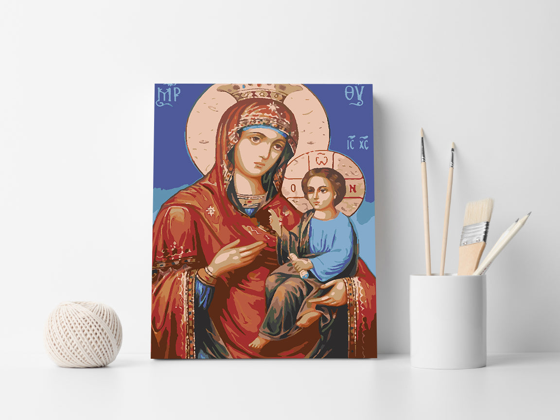 Pictura pe numere - Icoana Maicii Domnului din Kazan 4720