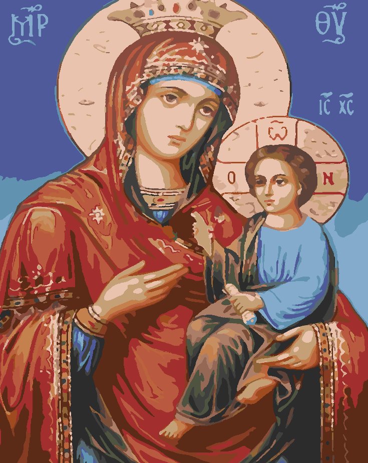 Pictura pe numere - Icoana Maicii Domnului din Kazan 4720