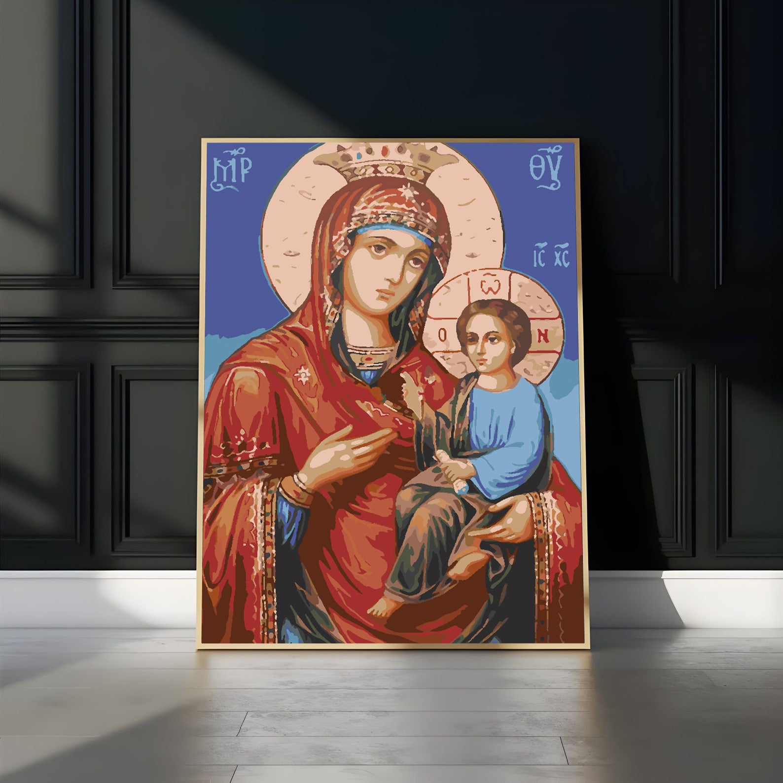 Pictura pe numere - Icoana Maicii Domnului din Kazan 4720