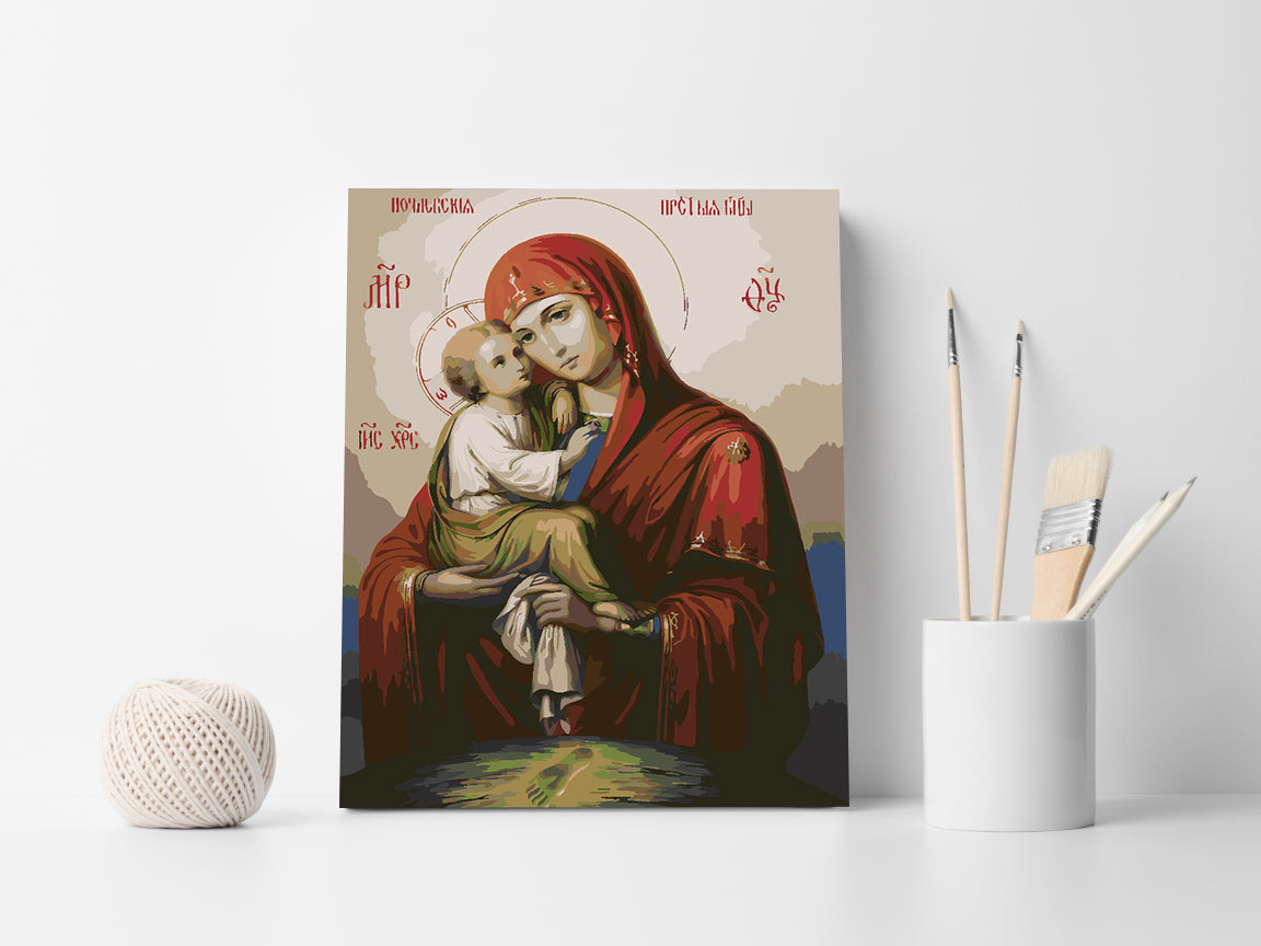 Pictura pe numere - Icoana Maicii Domnului din Don 4721