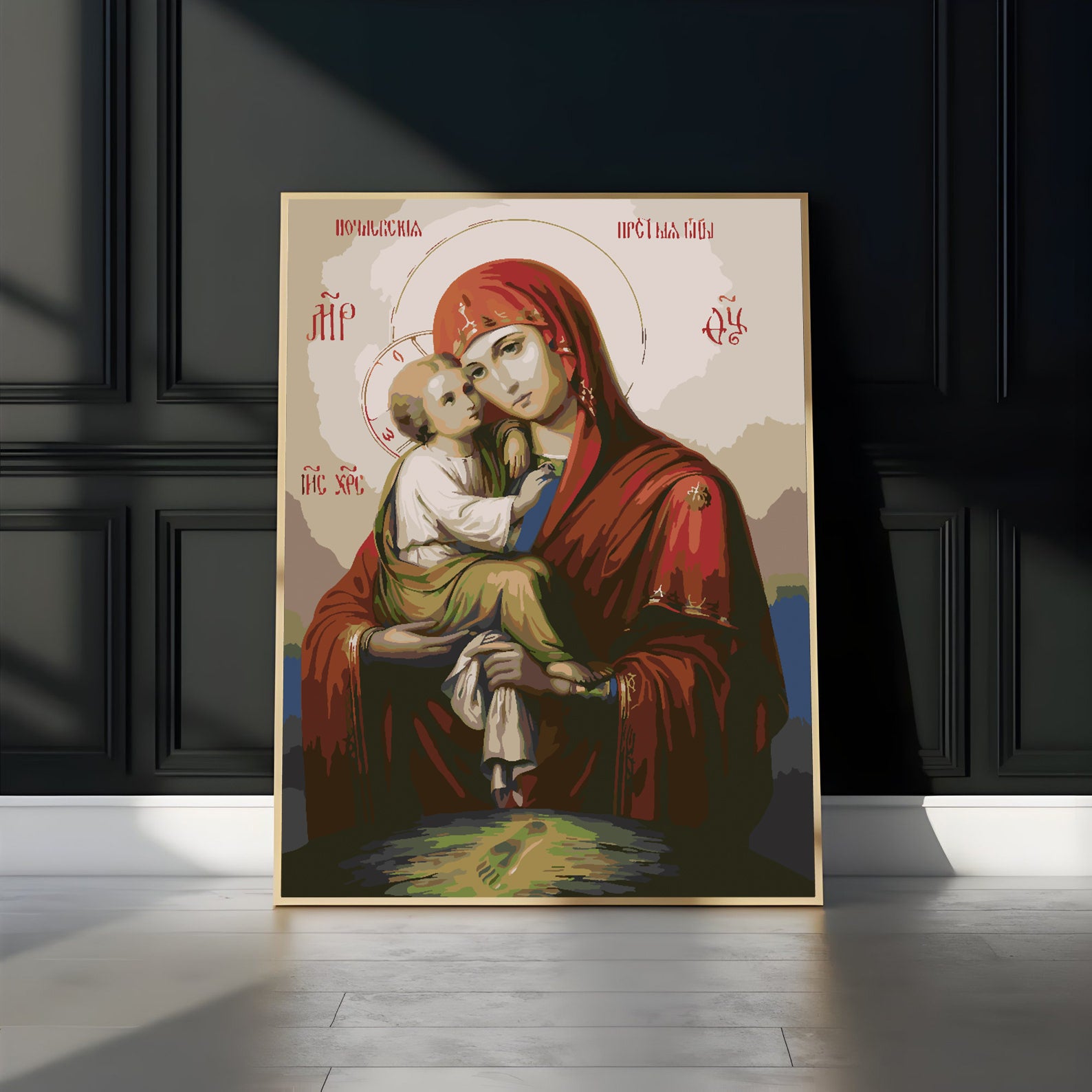 Pictura pe numere - Icoana Maicii Domnului din Don 4721