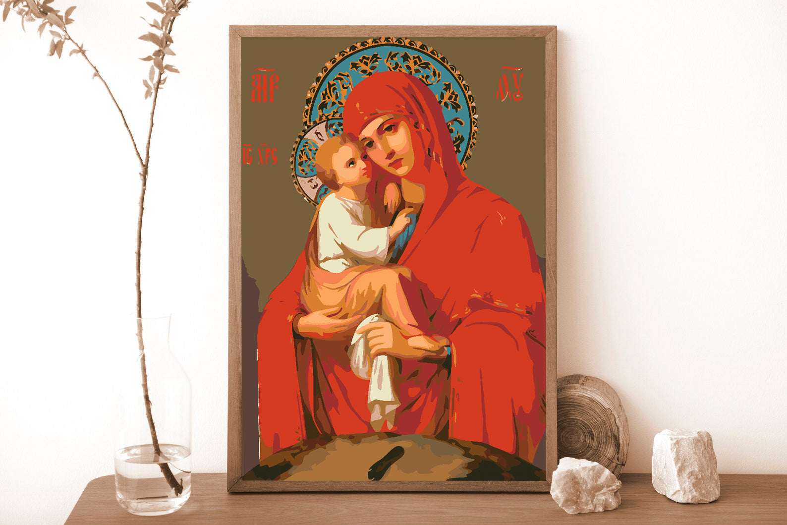 Pictura pe numere - Icoana Maicii Domnului din Pocaev 4722