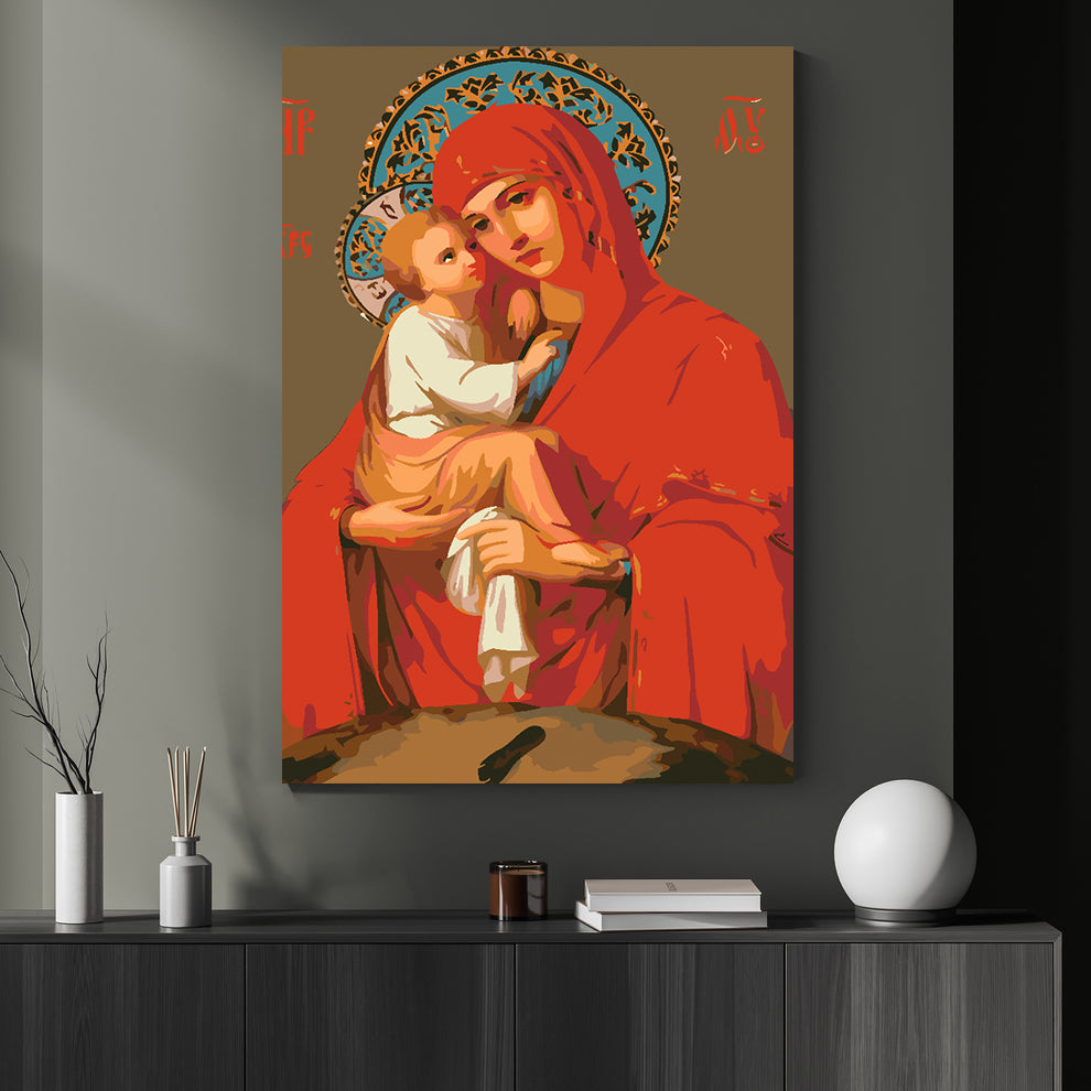 Pictura pe numere - Icoana Maicii Domnului din Pocaev 4722