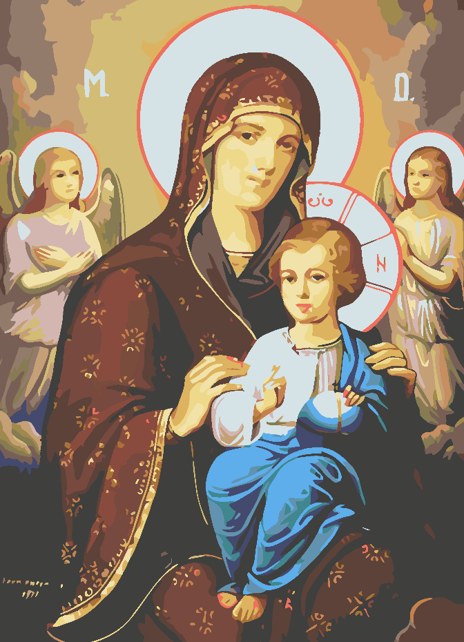 Pictura pe numere - Icoana Maicii Domnului 4723
