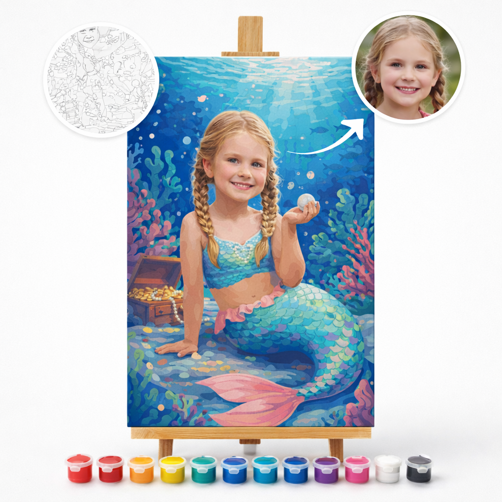 Pictură Personalizată pe Numere – Mica Sirenă