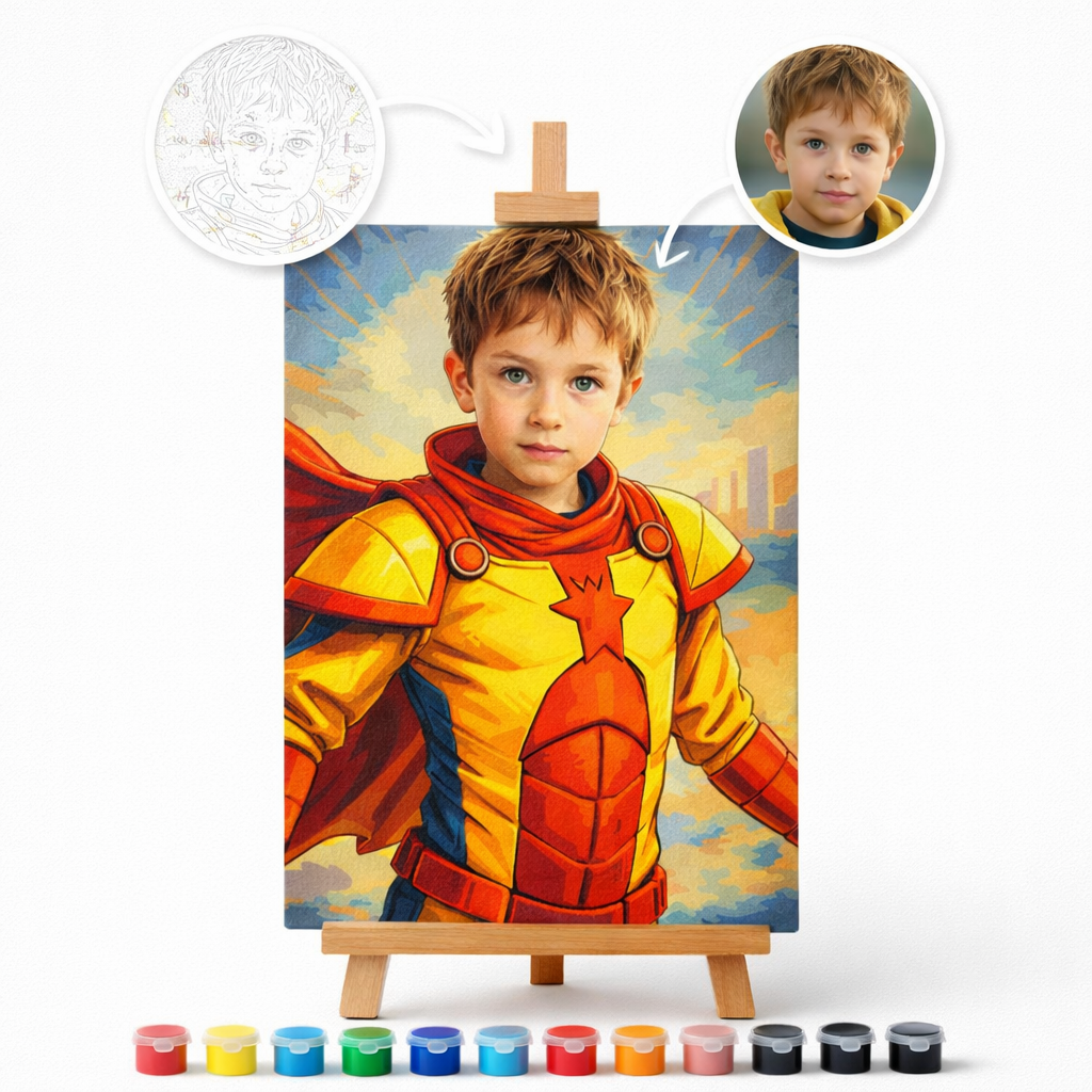 Pictură Personalizată pe Numere – Micul Erou