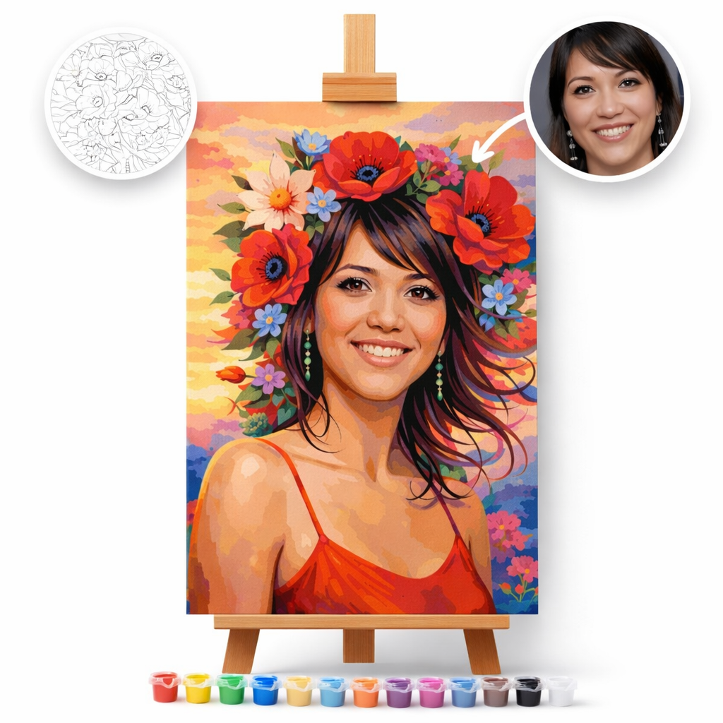 Pictură Personalizată pe Numere – Coroana de Flori