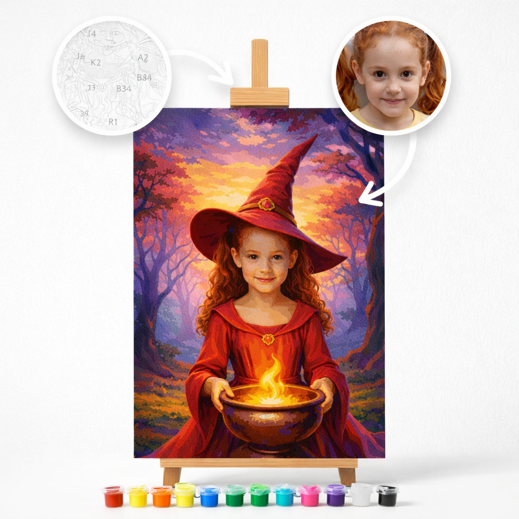 Pictură Personalizată pe Numere – Mica Vrăjitoare
