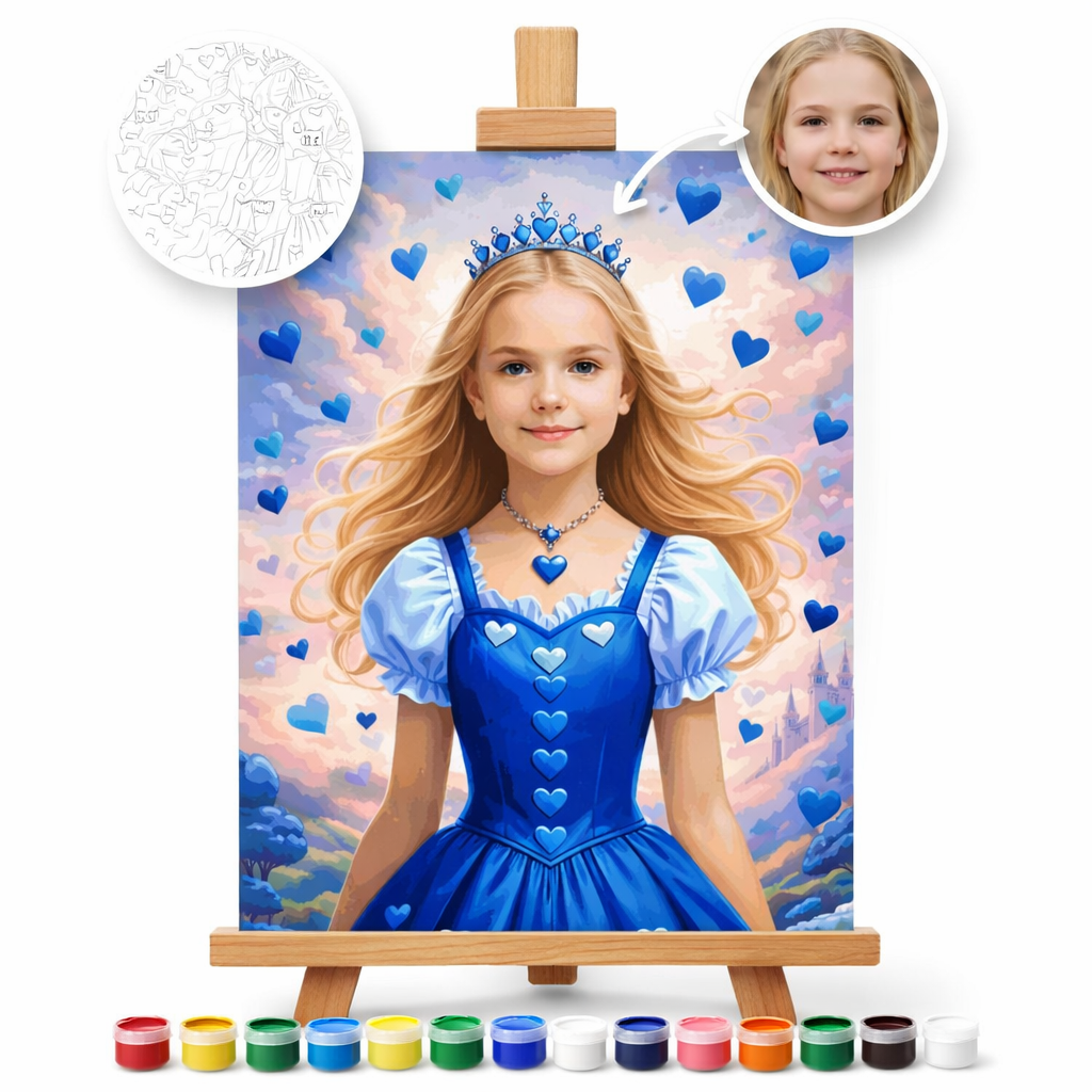 Pictură Personalizată pe Numere – Coroana din Inimi