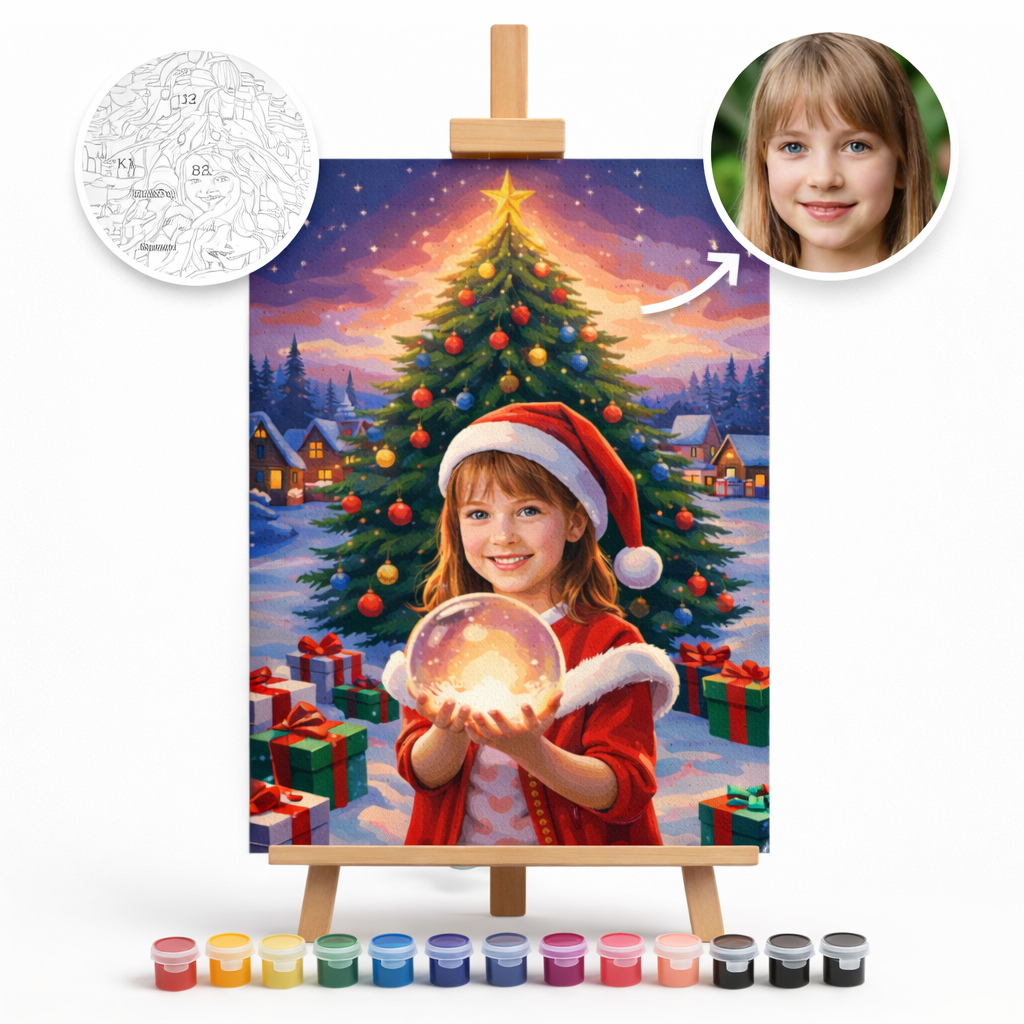 Pictură Personalizată pe Numere – Cadou de Crăciun