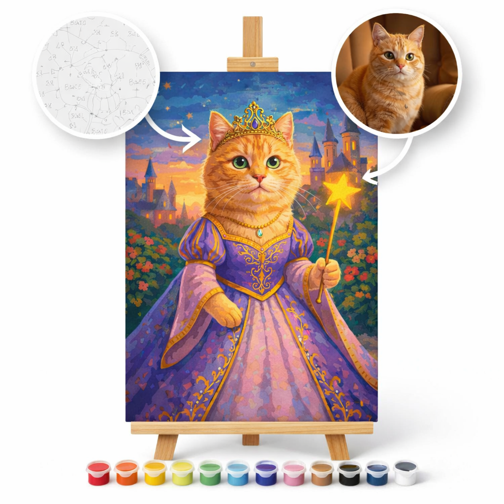 Pictură Personalizată pe Numere – Pisica din Povești