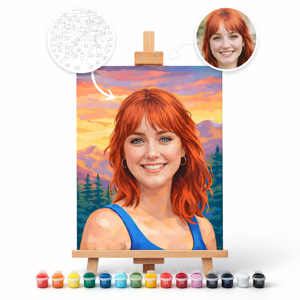 Pictură Personalizată pe Numere – Peisaj la Apus