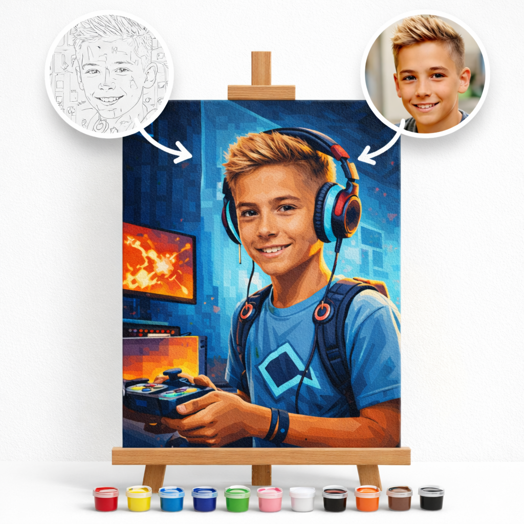 Pictură Personalizată pe Numere – Video Games for Life