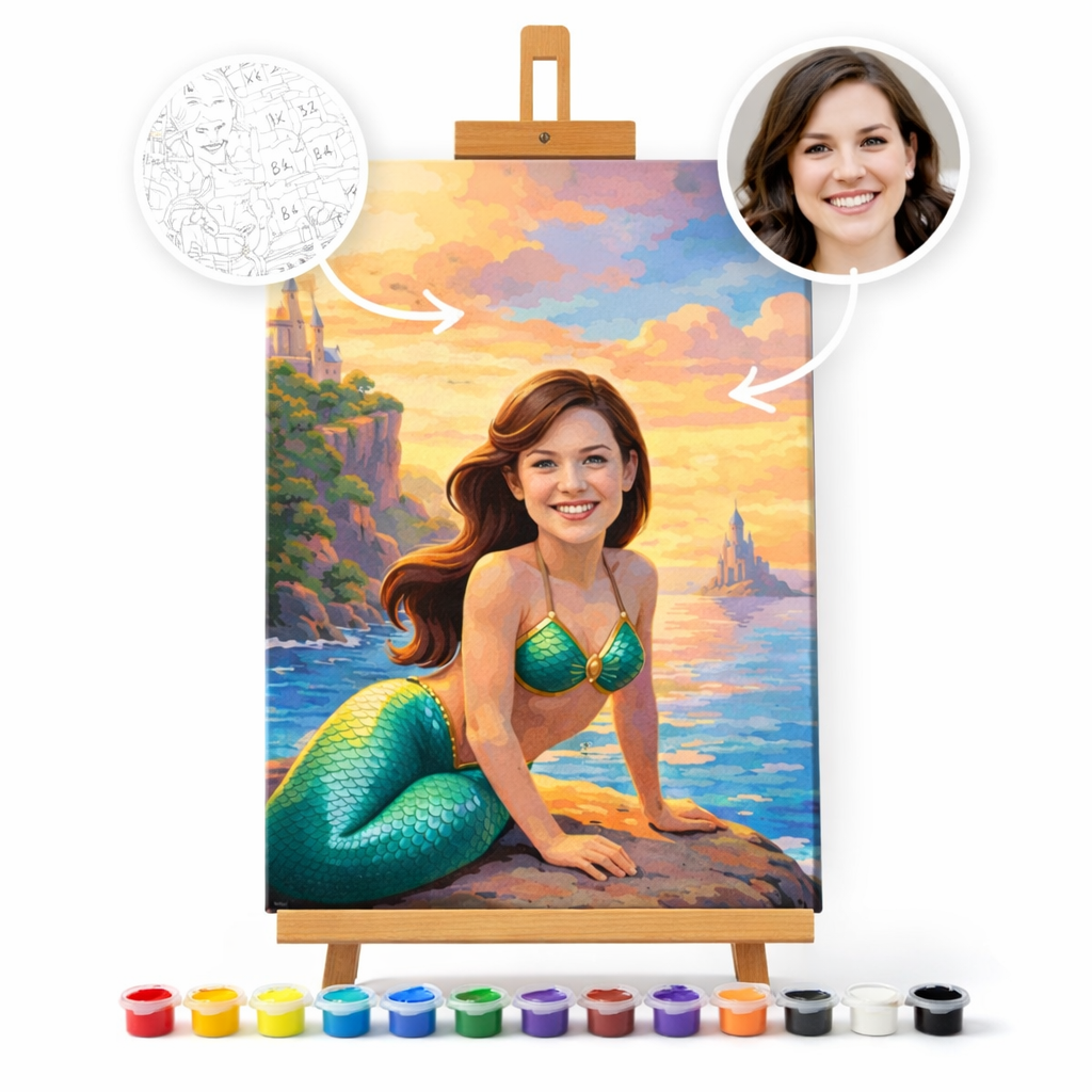 Pictură Personalizată pe Numere – Sirena din Golful Castelului