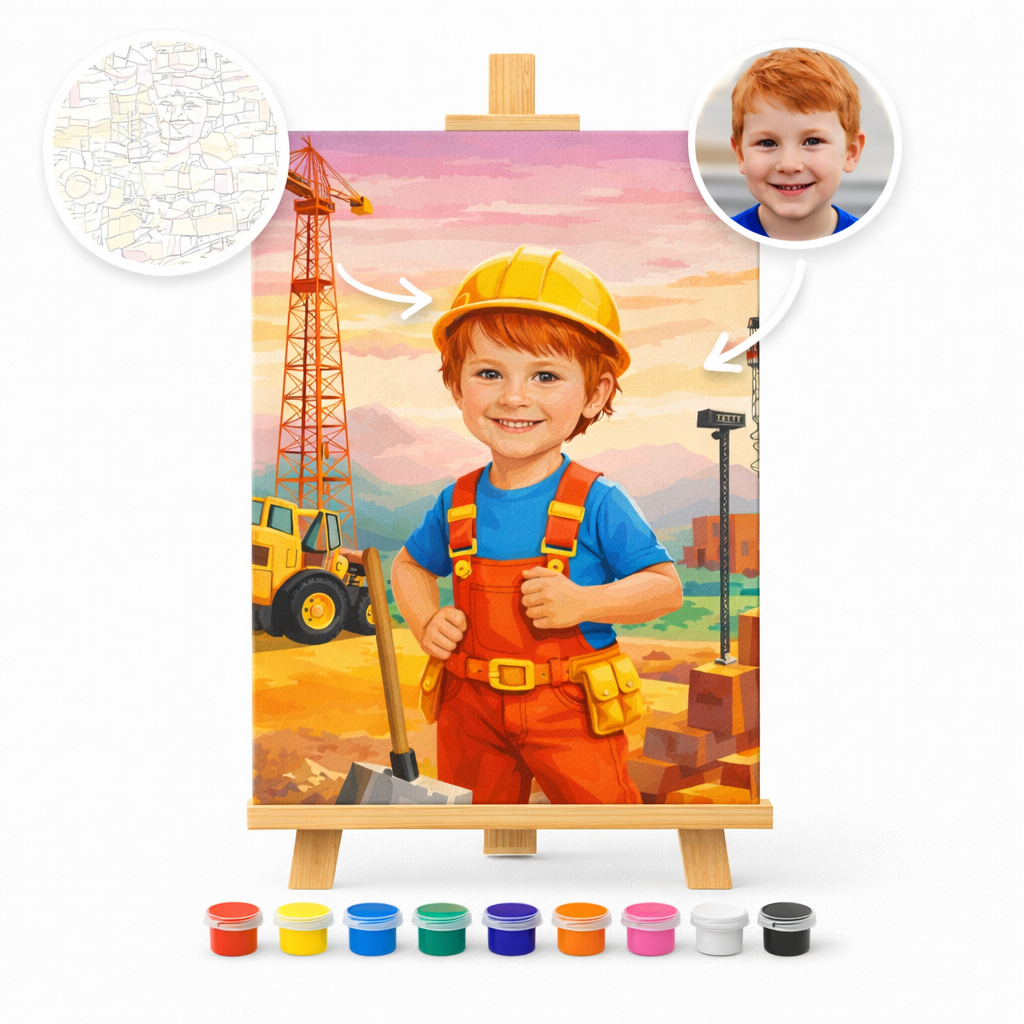 Pictura Personalizata pe Numere – Micul Inginer