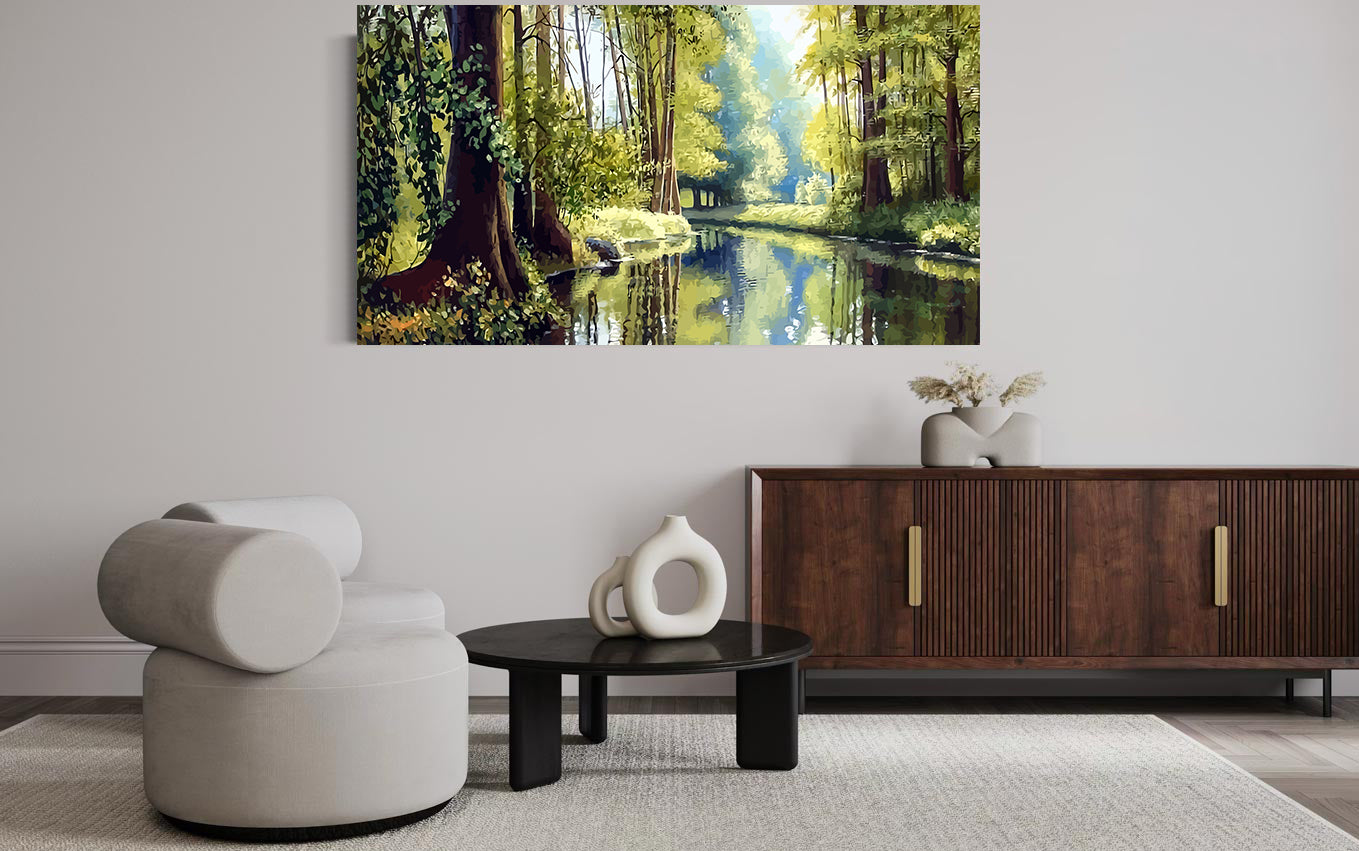 Set Pictură pe numere - Peisaj de Toamnă 6015