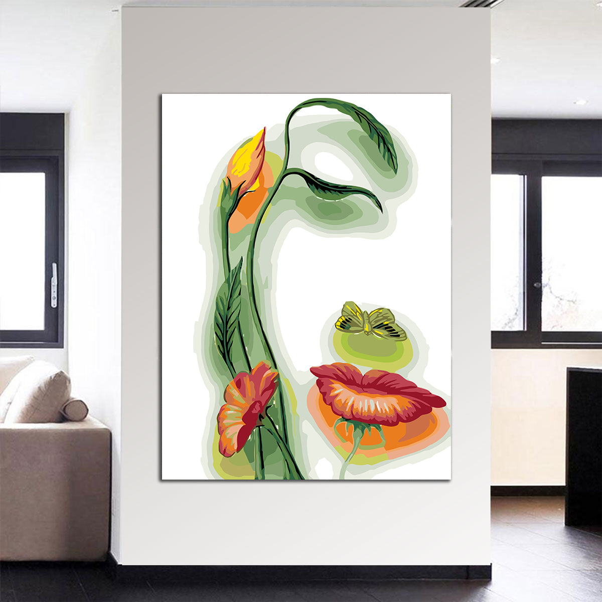 Set Pictură pe numere - Portret din Flori 6018