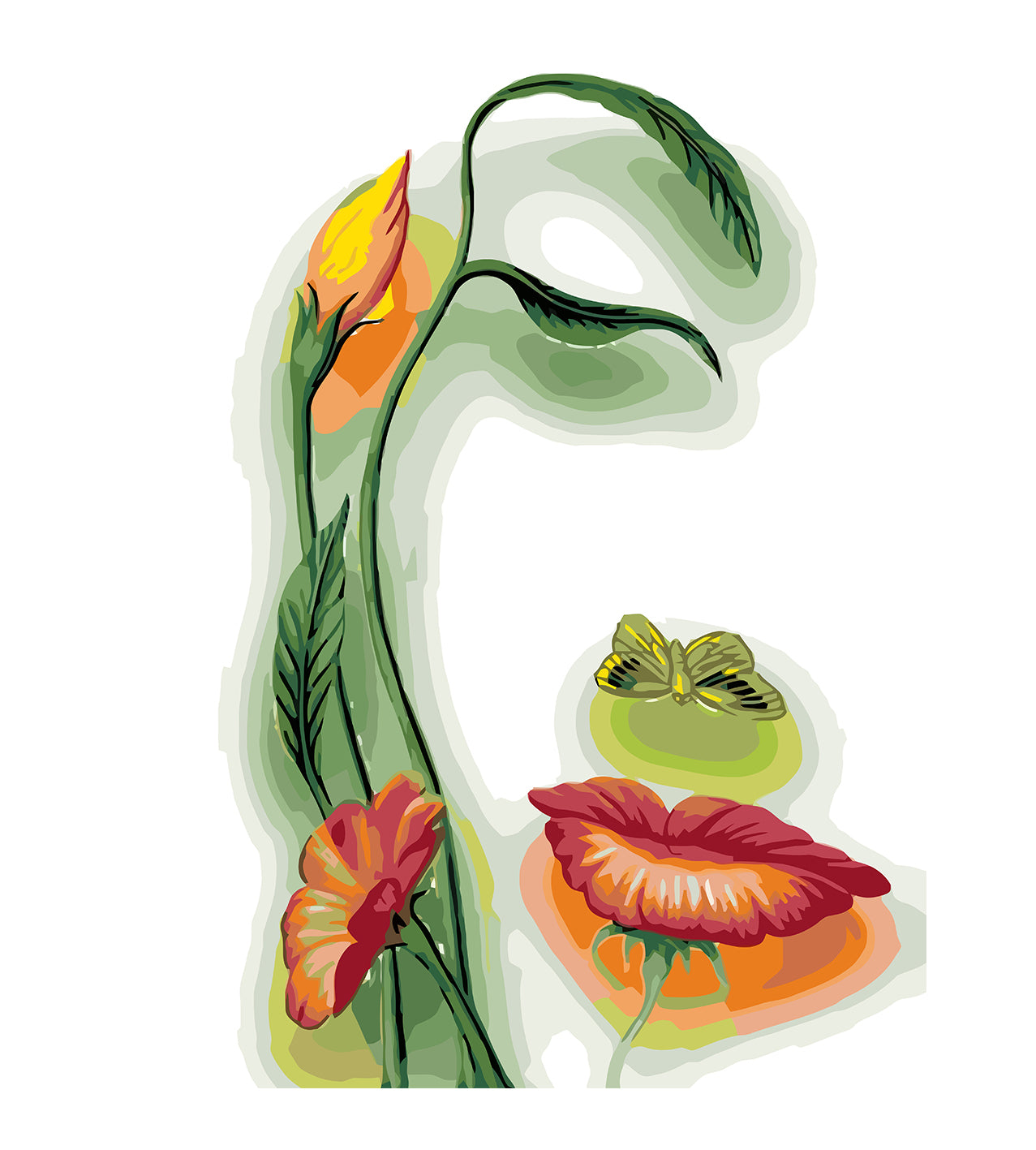 Set Pictură pe numere - Portret din Flori 6018