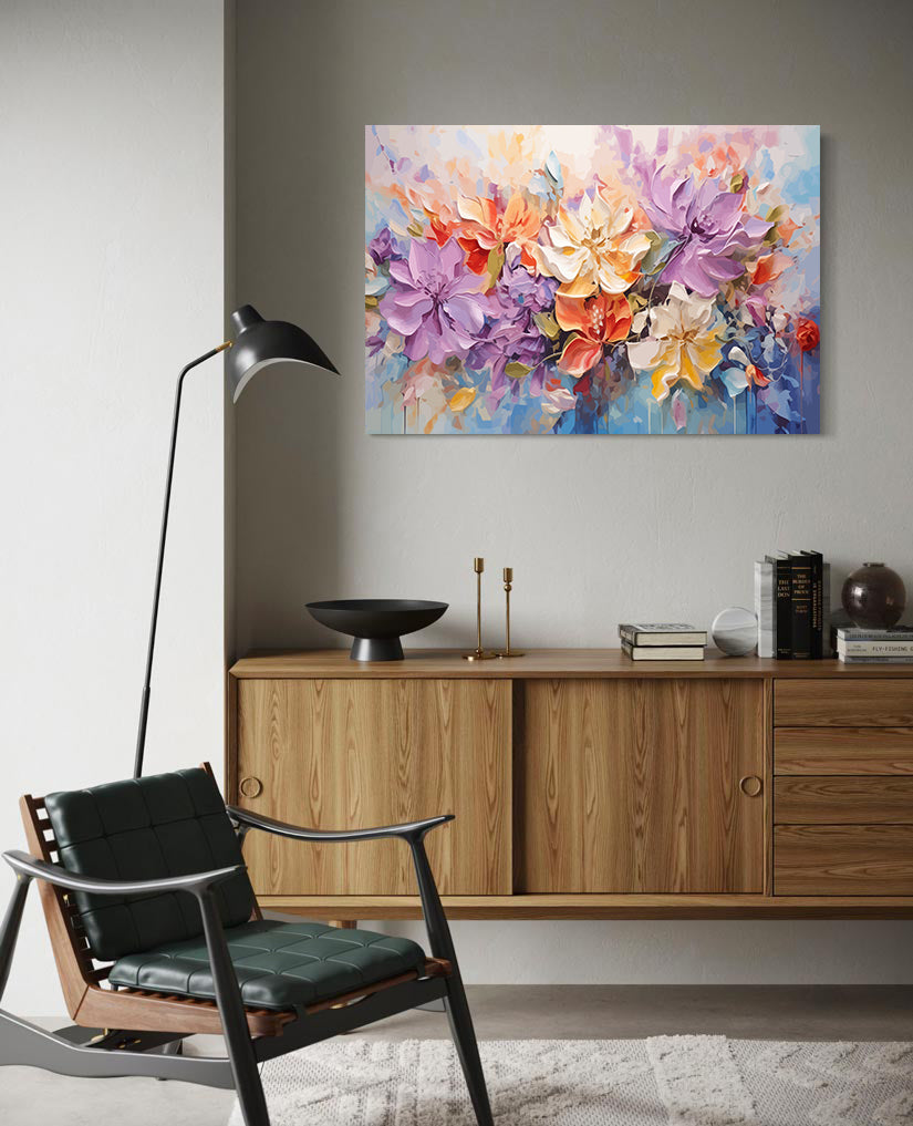 Set Pictură pe numere - Flori Multicolore 6024