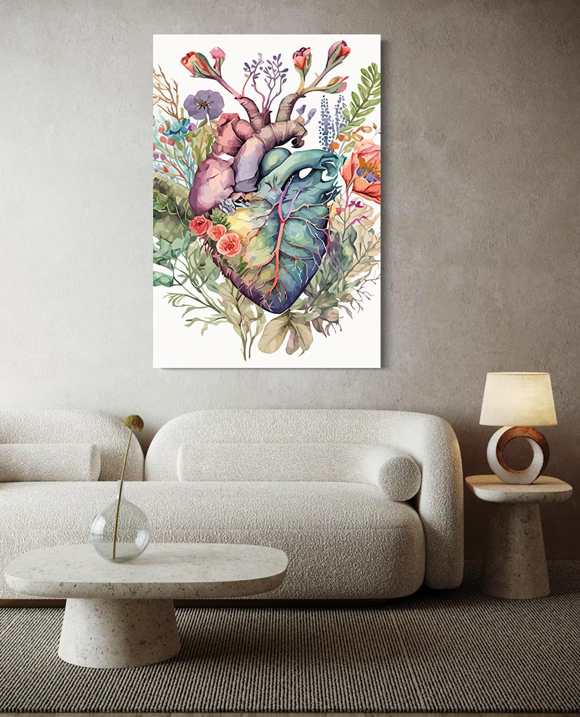 Set Pictură pe numere - Inimă din Flori 6026