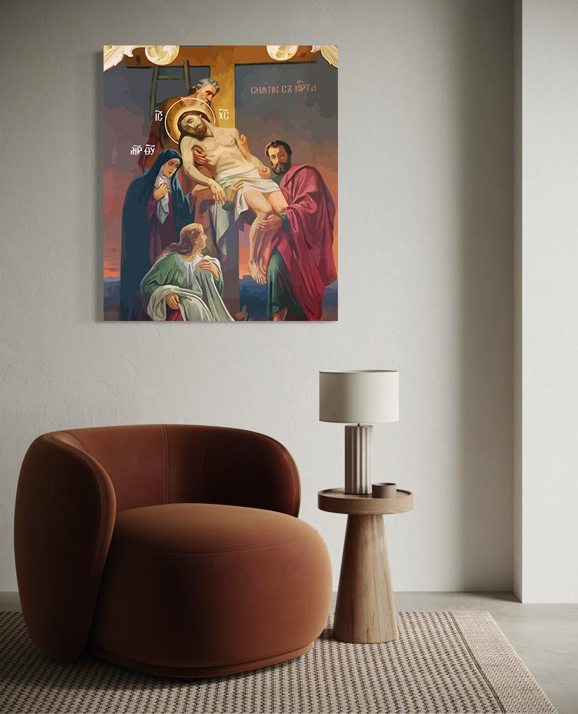 Set Pictură pe numere – Isus Hristos Pe Sfânta Cruce 6034