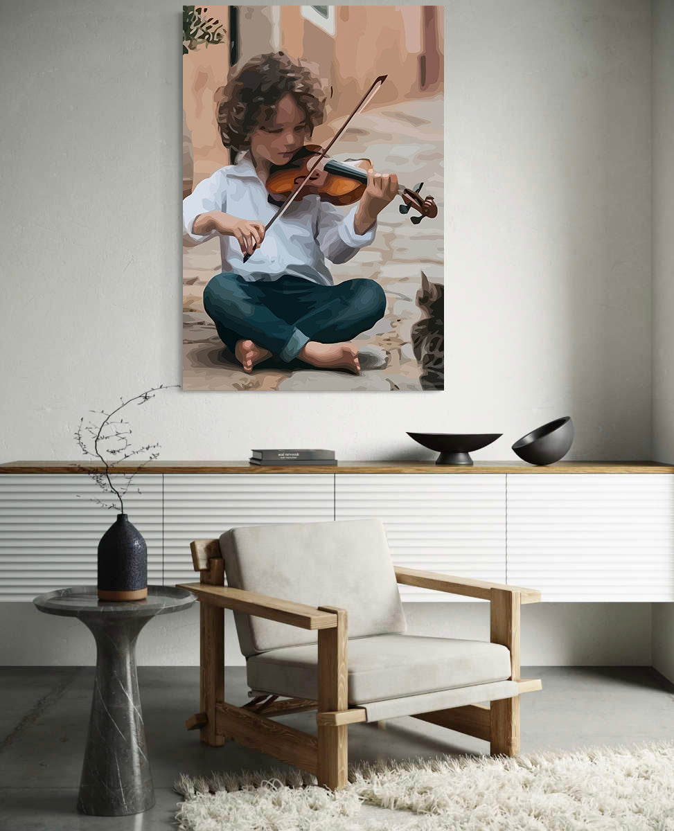 Set Pictură pe numere - Micul Cântăreț