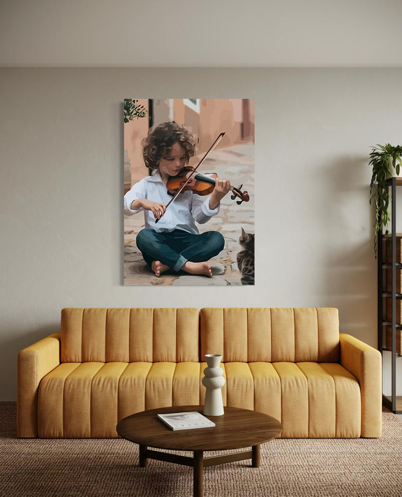 Set Pictură pe numere - Micul Cântăreț