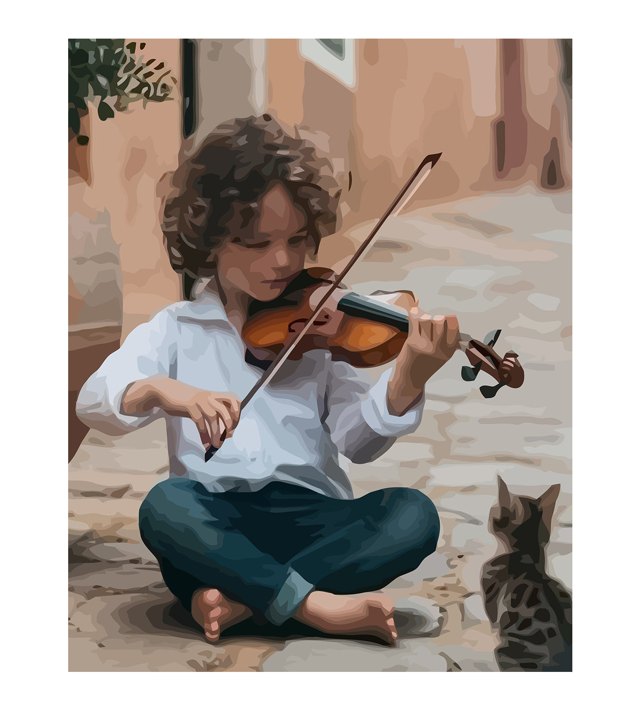 Set Pictură pe numere - Micul Cântăreț