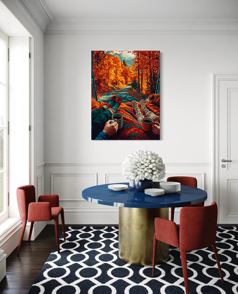 Set Pictură pe numere - Îndrăgostiți Toamna 6054