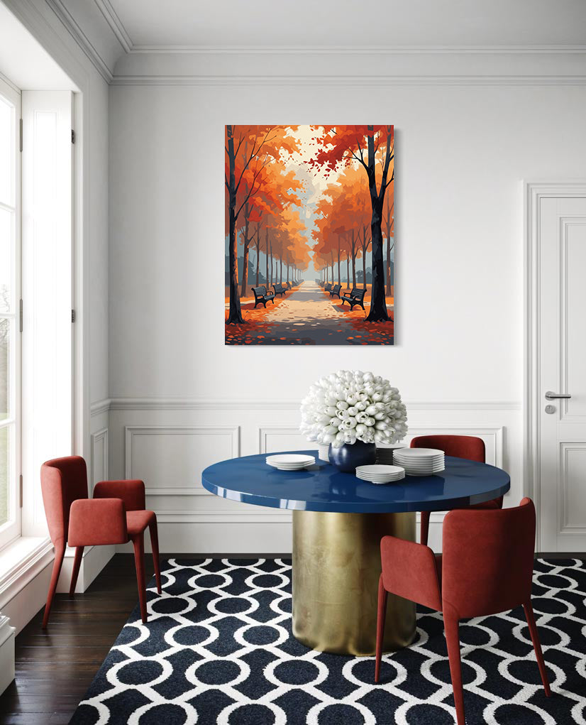 Set Pictură pe numere - Peisaj de Toamna 6055