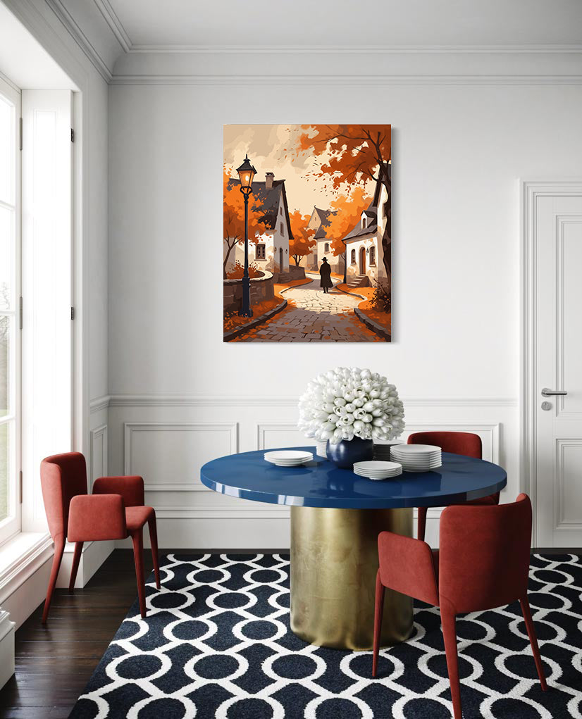 Set Pictură pe numere - Toamna în Orășel 6057