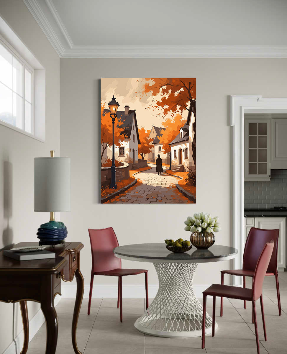 Set Pictură pe numere - Toamna în Orășel 6057