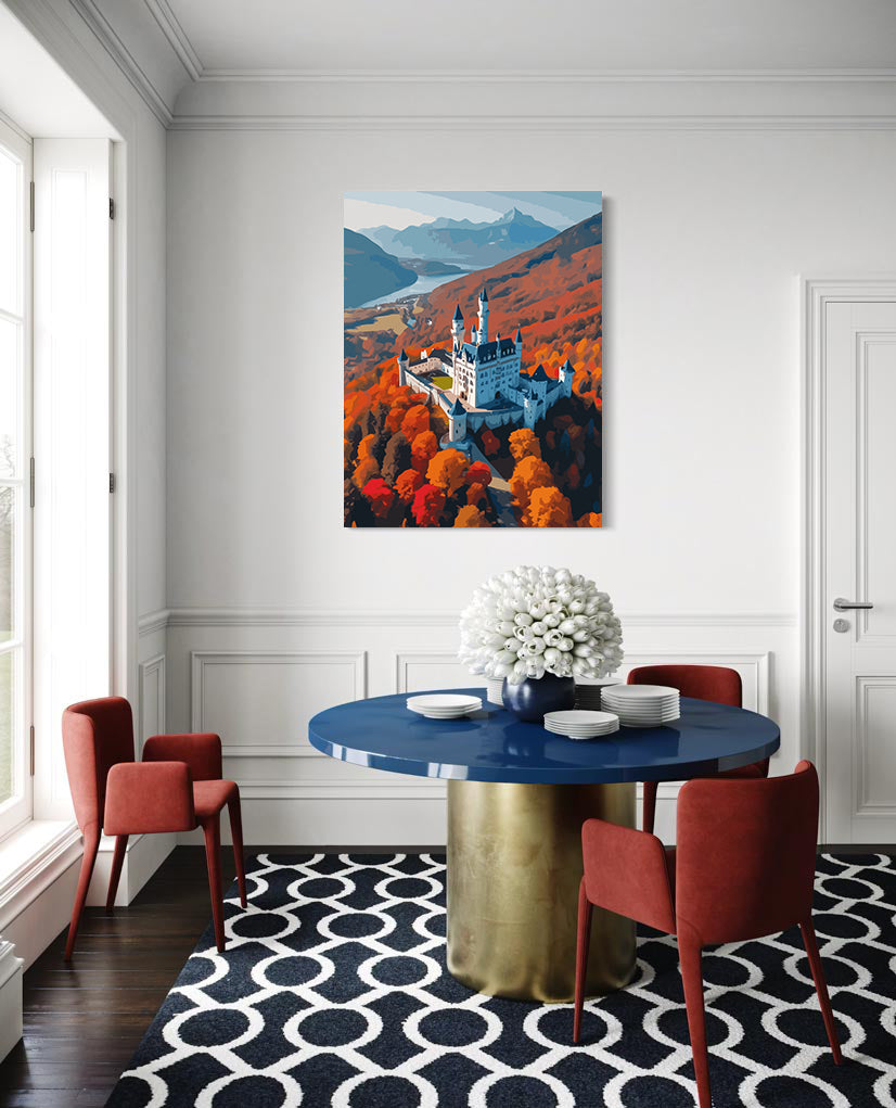 Set Pictură pe numere - Castel în Pădure 6058