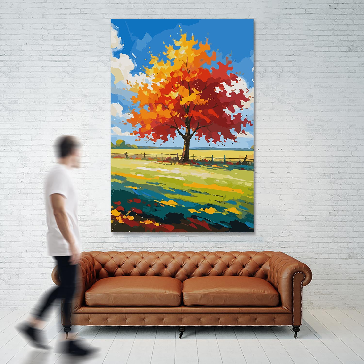 Set Pictură pe numere - Peisaj de Toamnă 6061