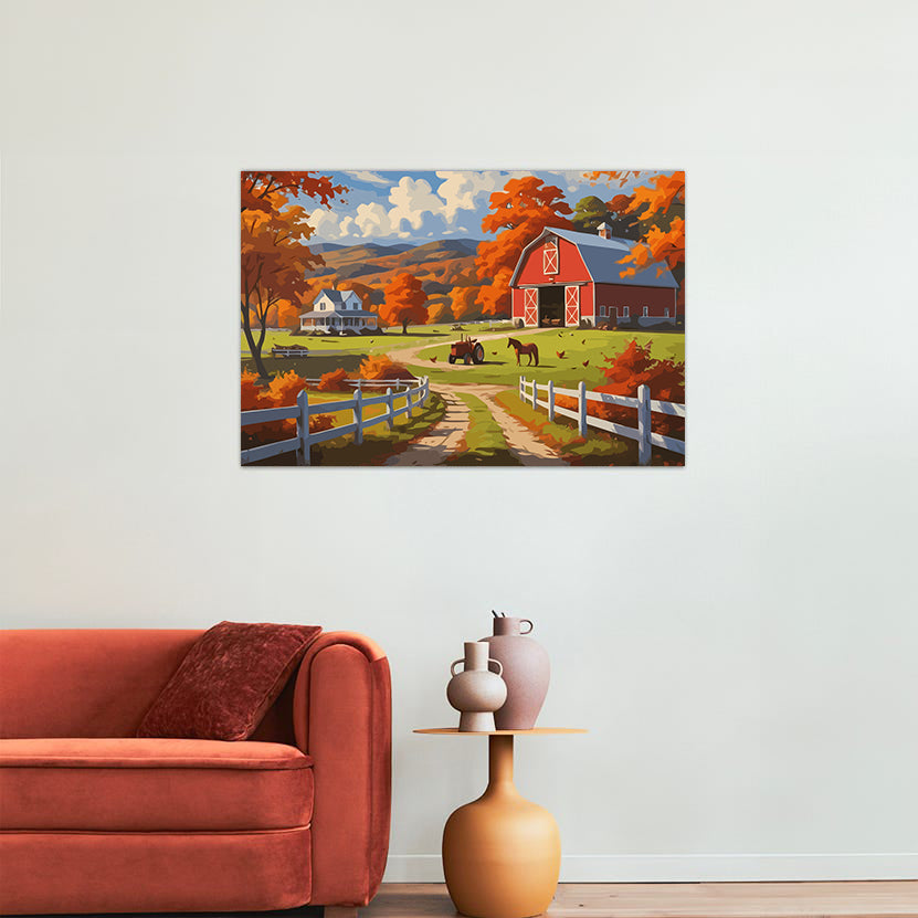 Set Pictură pe numere – Toamna la Fermă 6070