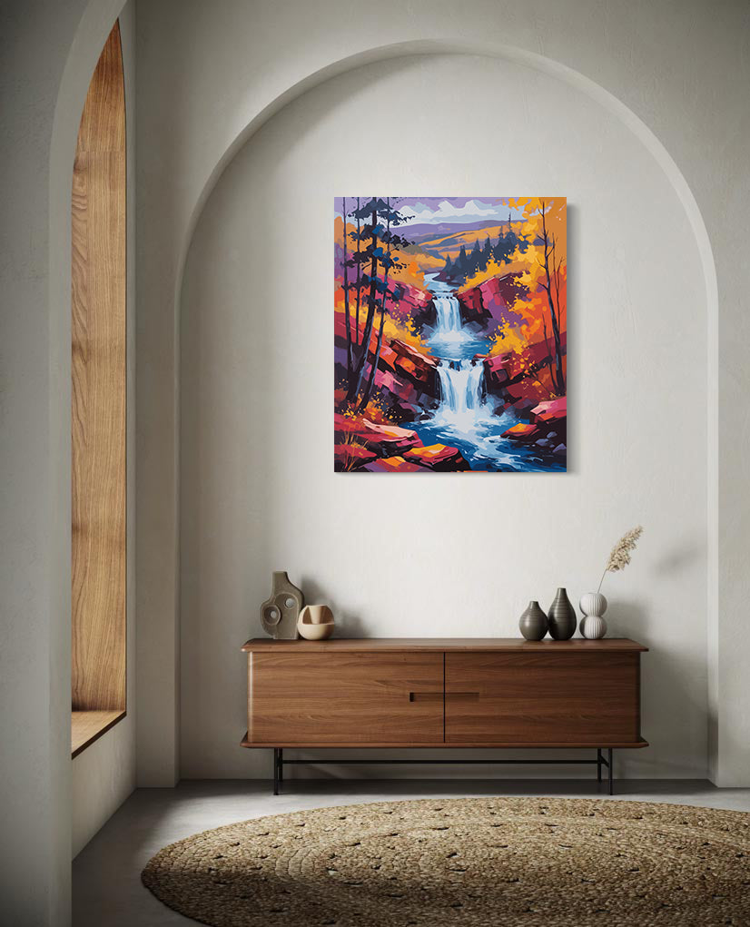 Set Pictură pe numere – Peisaj de Toamnă 6078