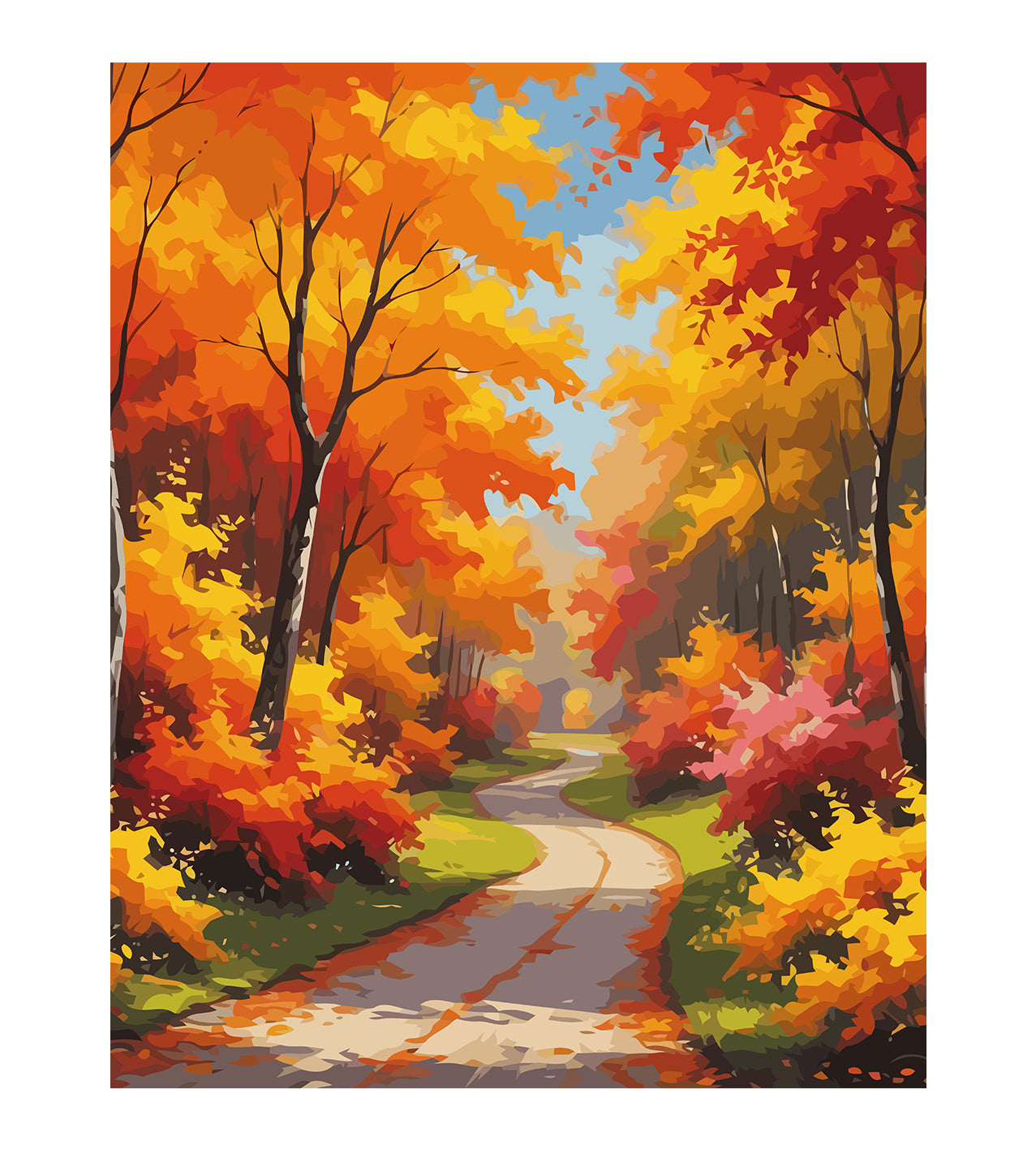 Set Pictură pe numere – Peisaj de Toamnă 6080