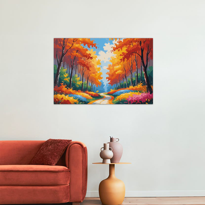 Set Pictură pe numere – Peisaj de Toamnă 6083