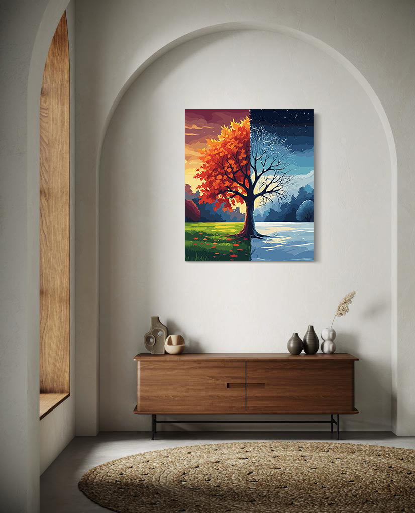 Set Pictură pe numere – Iarna și Toamna 6098