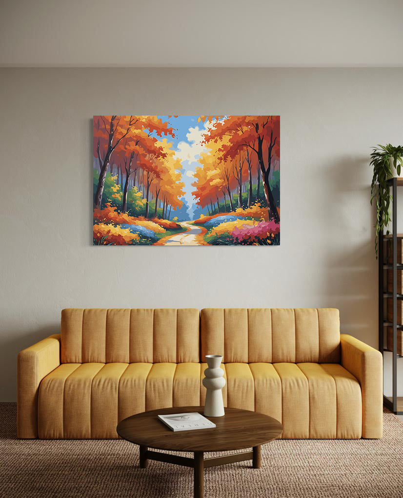 Set Pictură pe numere – Peisaj de Toamnă 6106