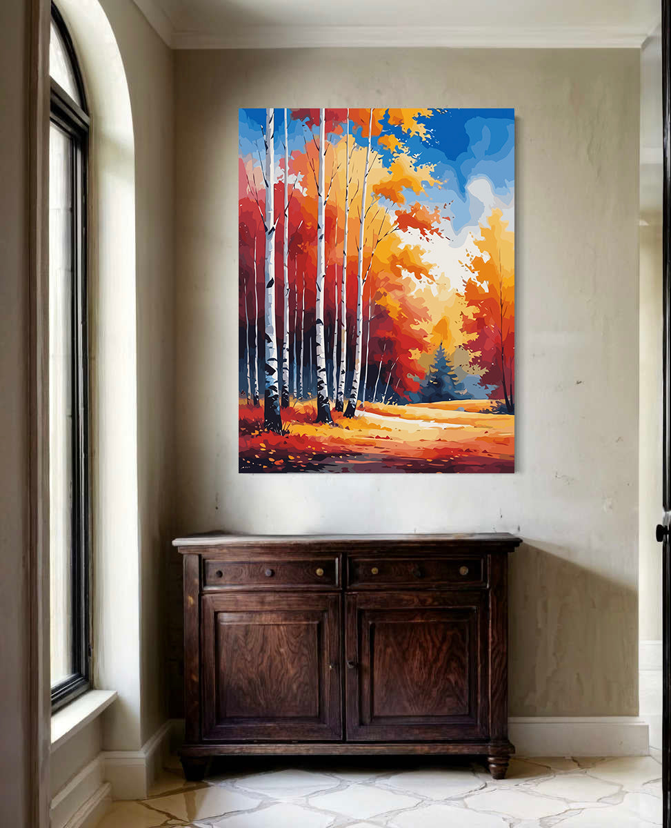 Set Pictură pe numere – Peisaj de Toamnă 6107