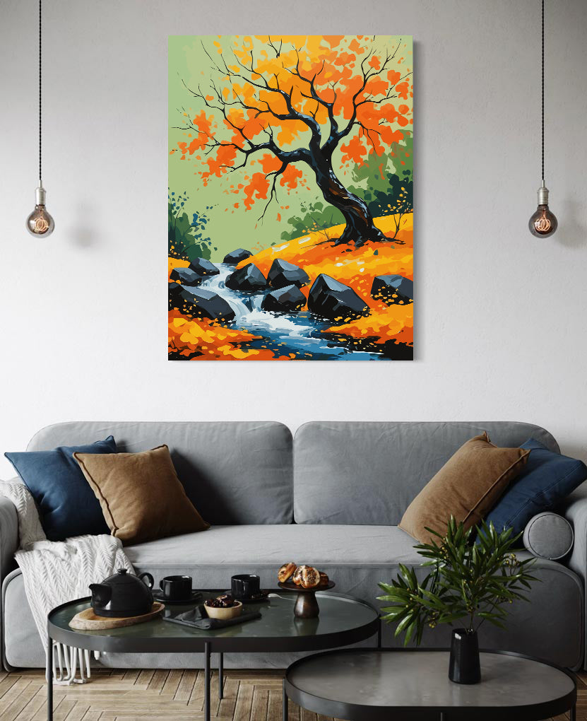 Set Pictură pe numere – Peisaj de Toamnă 6111