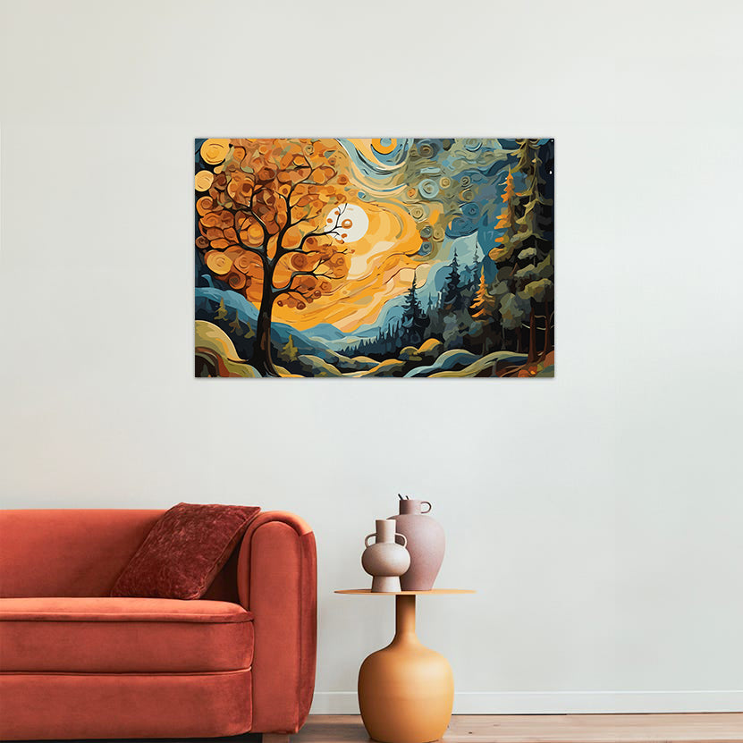 Set Pictură pe numere – Peisaj de Toamnă 6112