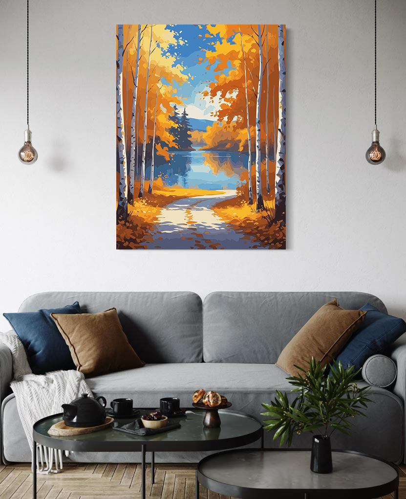 Set Pictură pe numere – Peisaj de Toamnă 6114