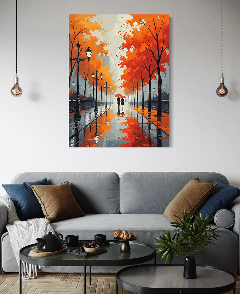 Set Pictură pe numere – Îndrăgostiți Toamna 6118