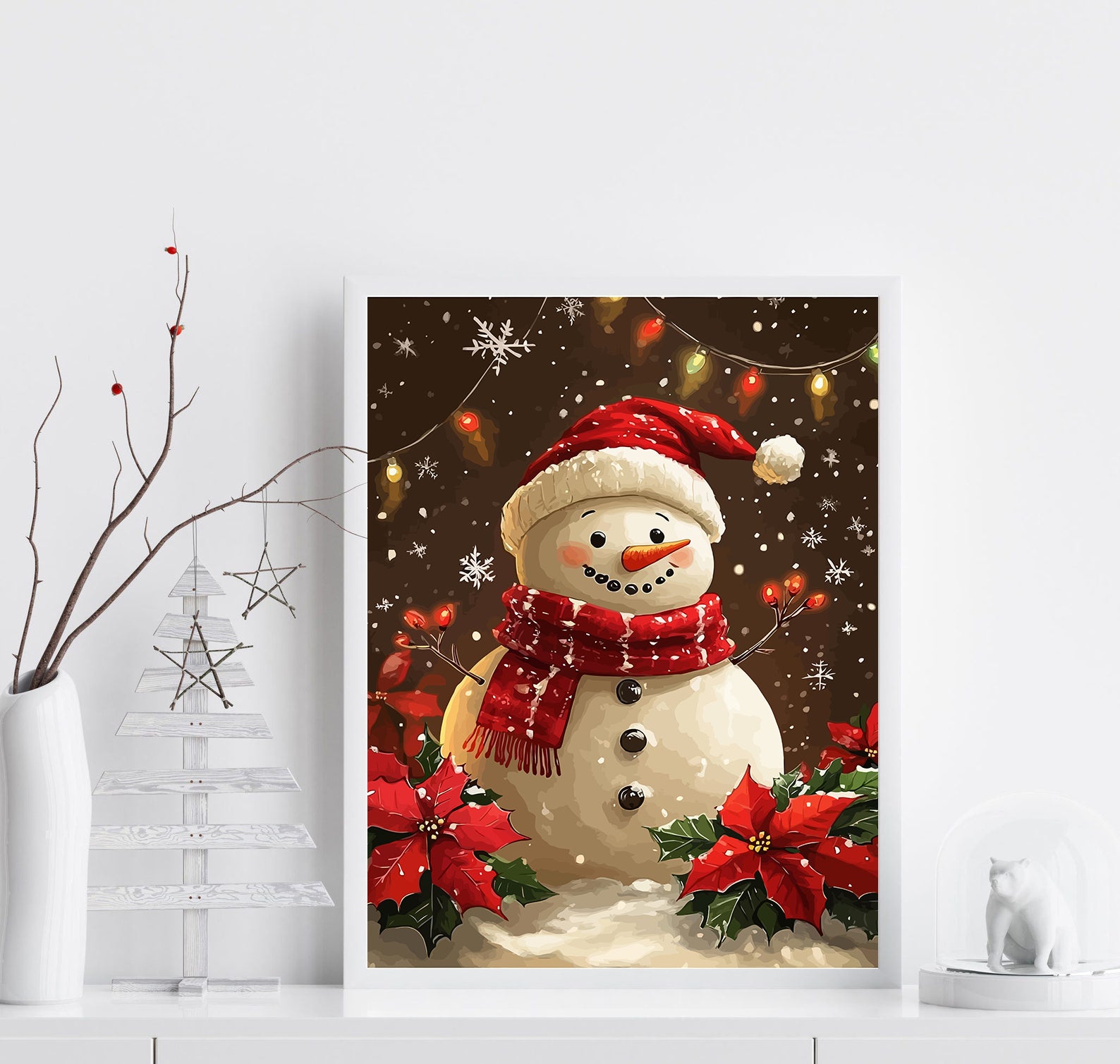 Set Pictură pe numere – Om De Zăpadă Fericit 6126